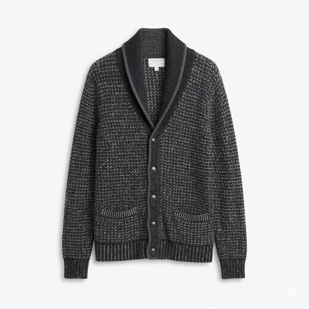 Rag & Bone Target Neiman Marcus Men's Shawl Collar Cardigan Gray L